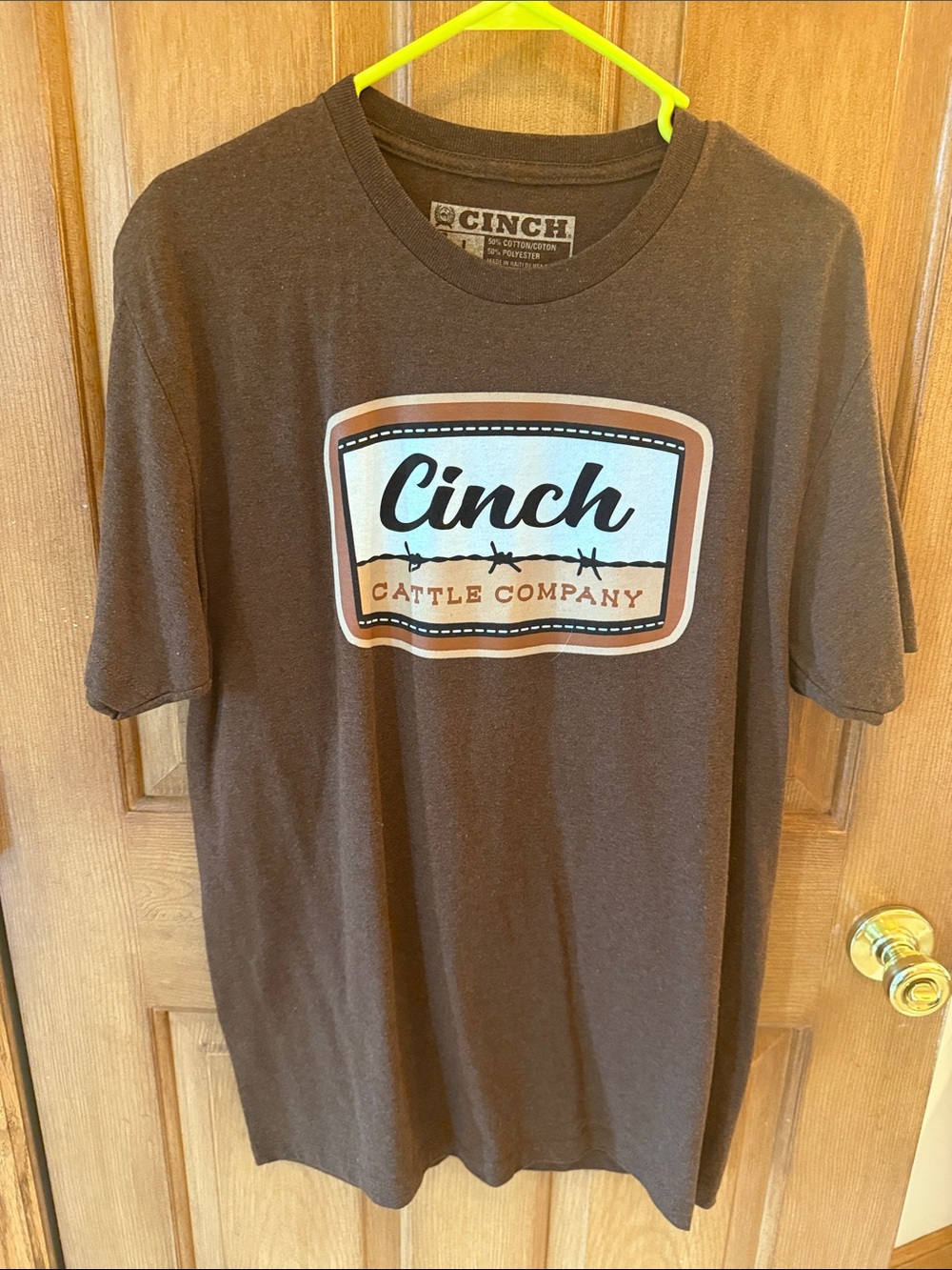 Cinch Brown Graphic Logo Short Sleeve Tee